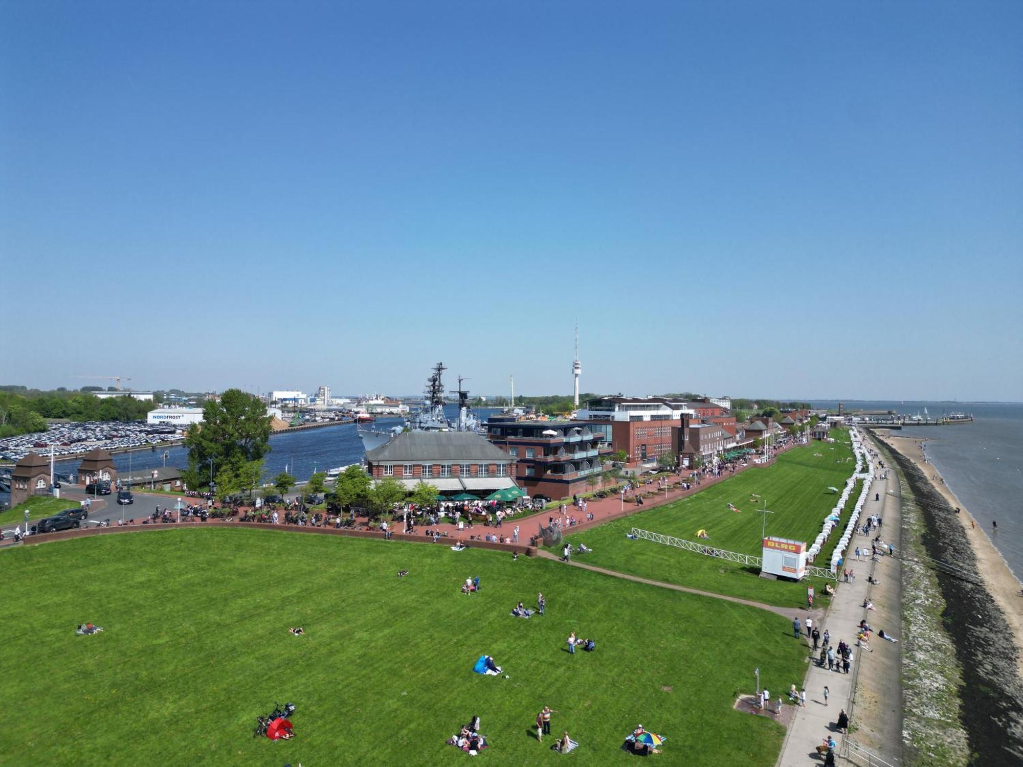 Strand-Apartment, Strandkorb, Meeresrauschen, Parkplatz Wilhelmshaven Exteriör bild